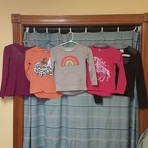 5 long sleeve girls shirts
